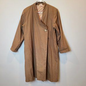 Vintage April Cornell Jacket Coat Tan Long